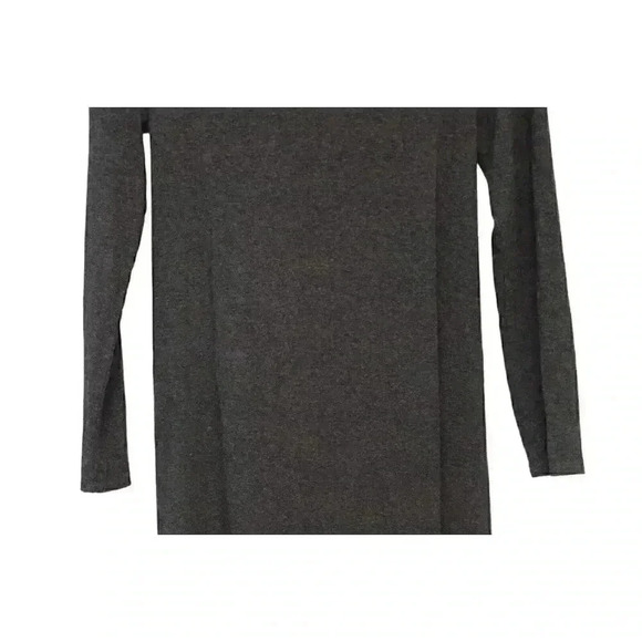 J Jill Wearever Womens Dress Size Medium Gray Wrap Tie Front Long Sleeve Stretch - Picture 11 of 11